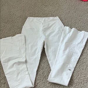 Splits 59 long white flare pants